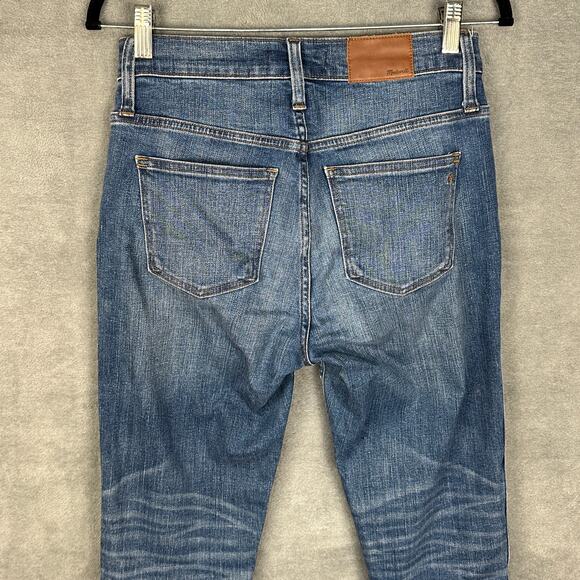 Madewell Jeans Womens 27 Blue Slim Straight Button Front Stretch Pockets Denim - Picture 4 of 14